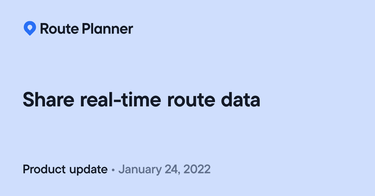 Spoke Route Planner: Share real-time route data